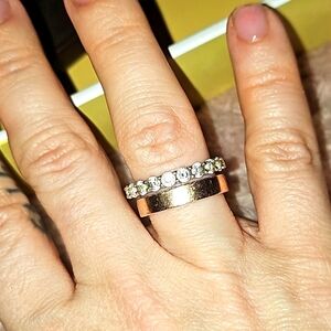 Monica Vinader Rose Gold Ring Both Rings